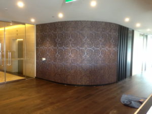 ColourFuse Wallpaper Installation - curved wall installation